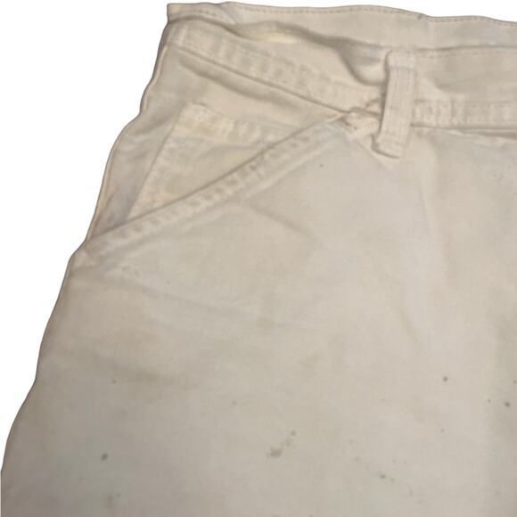 VTG Caboose white painters Bermuda distressed Jorts shorts size 36 - Picture 2 of 14